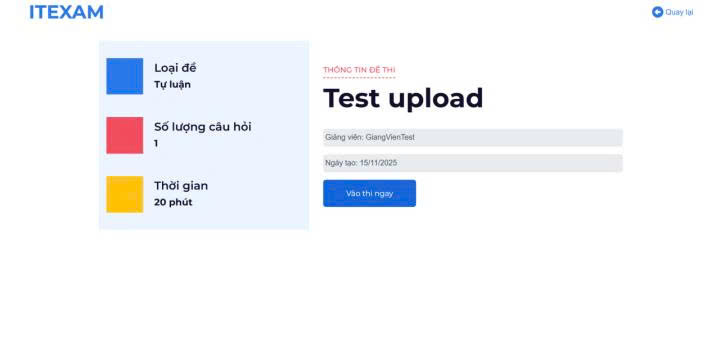 Nội quy trước khi thi